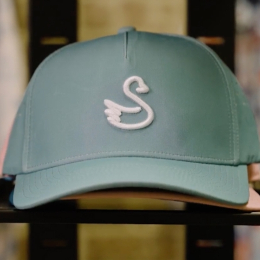 Swannies Golf Embroidered Swan Blue Women's Ponytail Cap NWOT